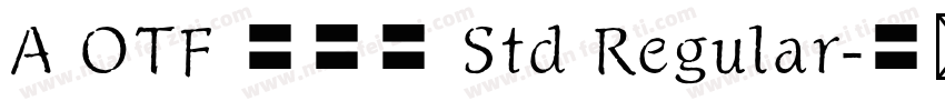 A OTF 武蔵野 Std Regular字体转换